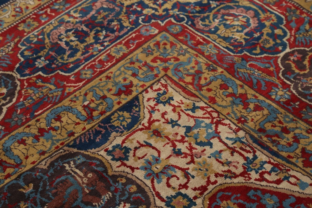 Antique Vegetable Dye 12x20 Agra Taj-Mahal Oriental Area Rug