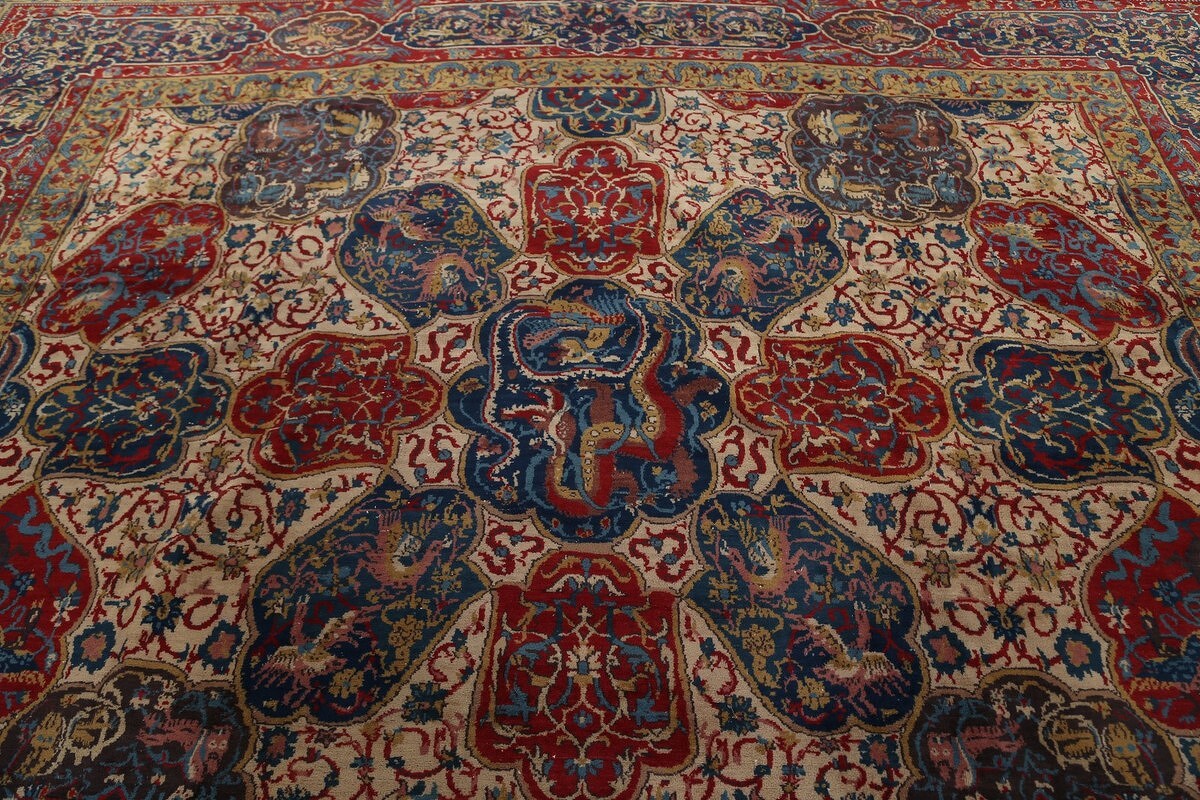 Antique Vegetable Dye 12x20 Agra Taj-Mahal Oriental Area Rug