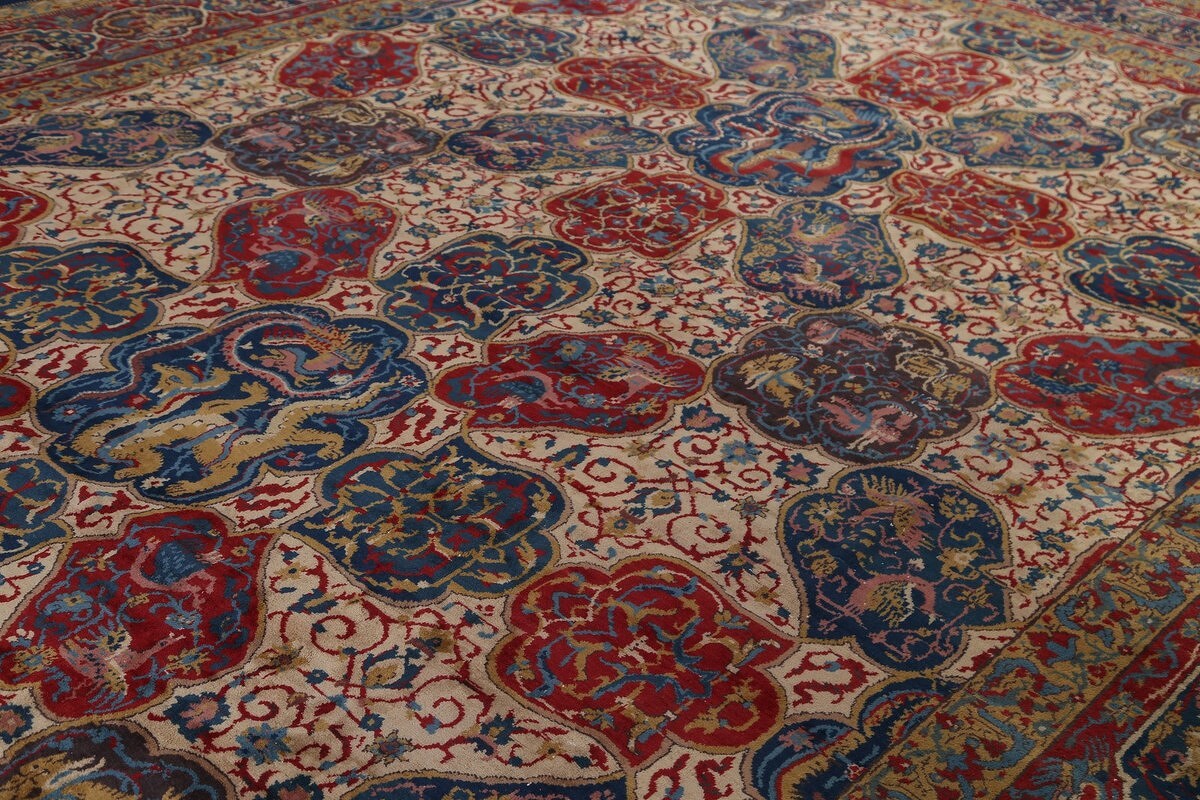 Antique Vegetable Dye 12x20 Agra Taj-Mahal Oriental Area Rug