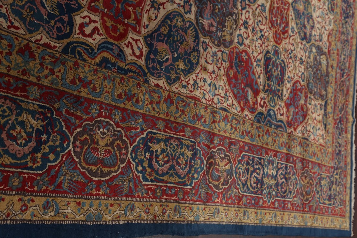 Antique Vegetable Dye 12x20 Agra Taj-Mahal Oriental Area Rug