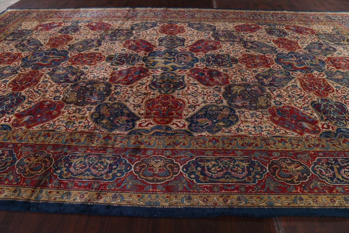 Antique Vegetable Dye 12x20 Agra Taj-Mahal Oriental Area Rug