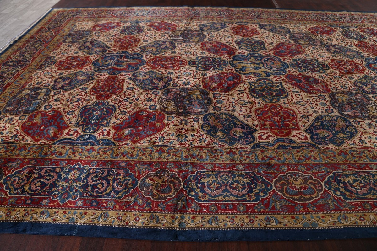 Antique Vegetable Dye 12x20 Agra Taj-Mahal Oriental Area Rug
