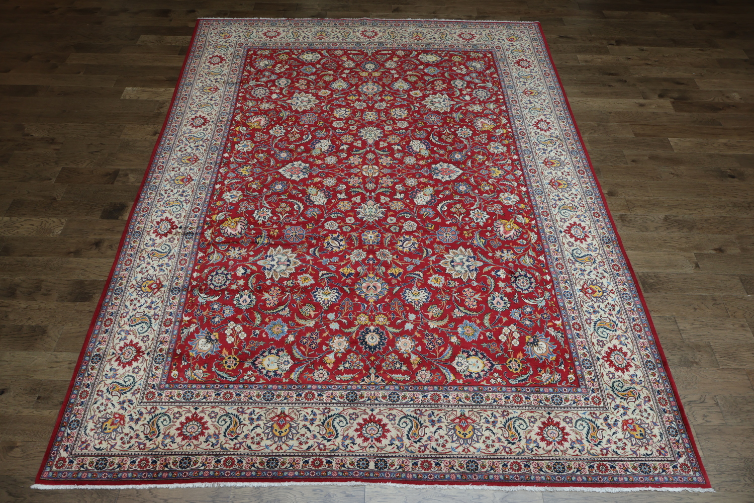 Top Quality Traditional All-Over Red Kashan Persian Area Rug 10x14