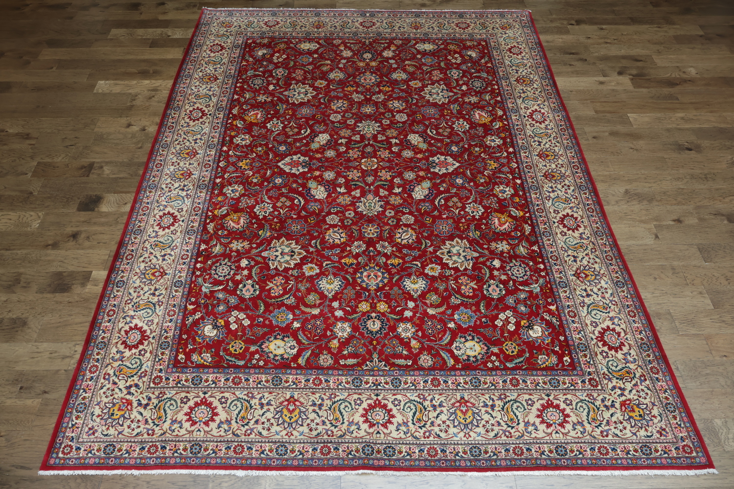 Top Quality Traditional All-Over Red Kashan Persian Area Rug 10x14