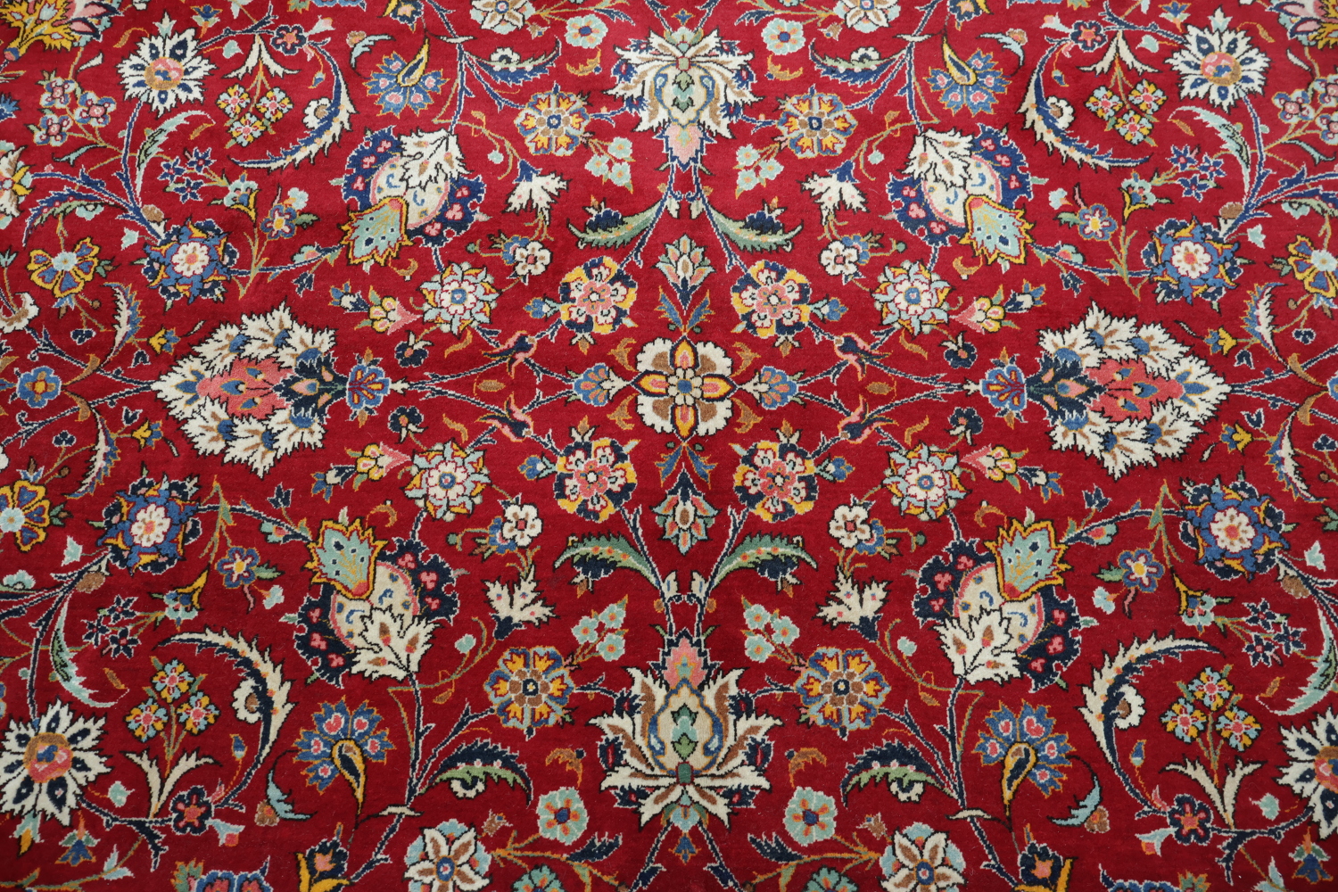 Top Quality Traditional All-Over Red Kashan Persian Area Rug 10x14