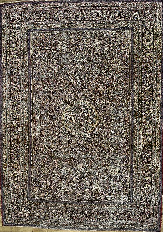 Pre-1900 Antique 9x12 Dorokhsh Persian Area Rug