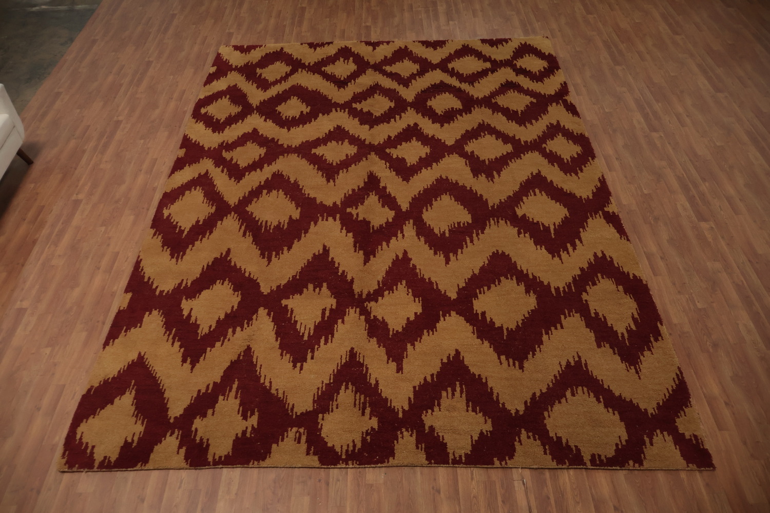Ikat Patterned Moroccan Large Rug 10x14 for Modern Homes