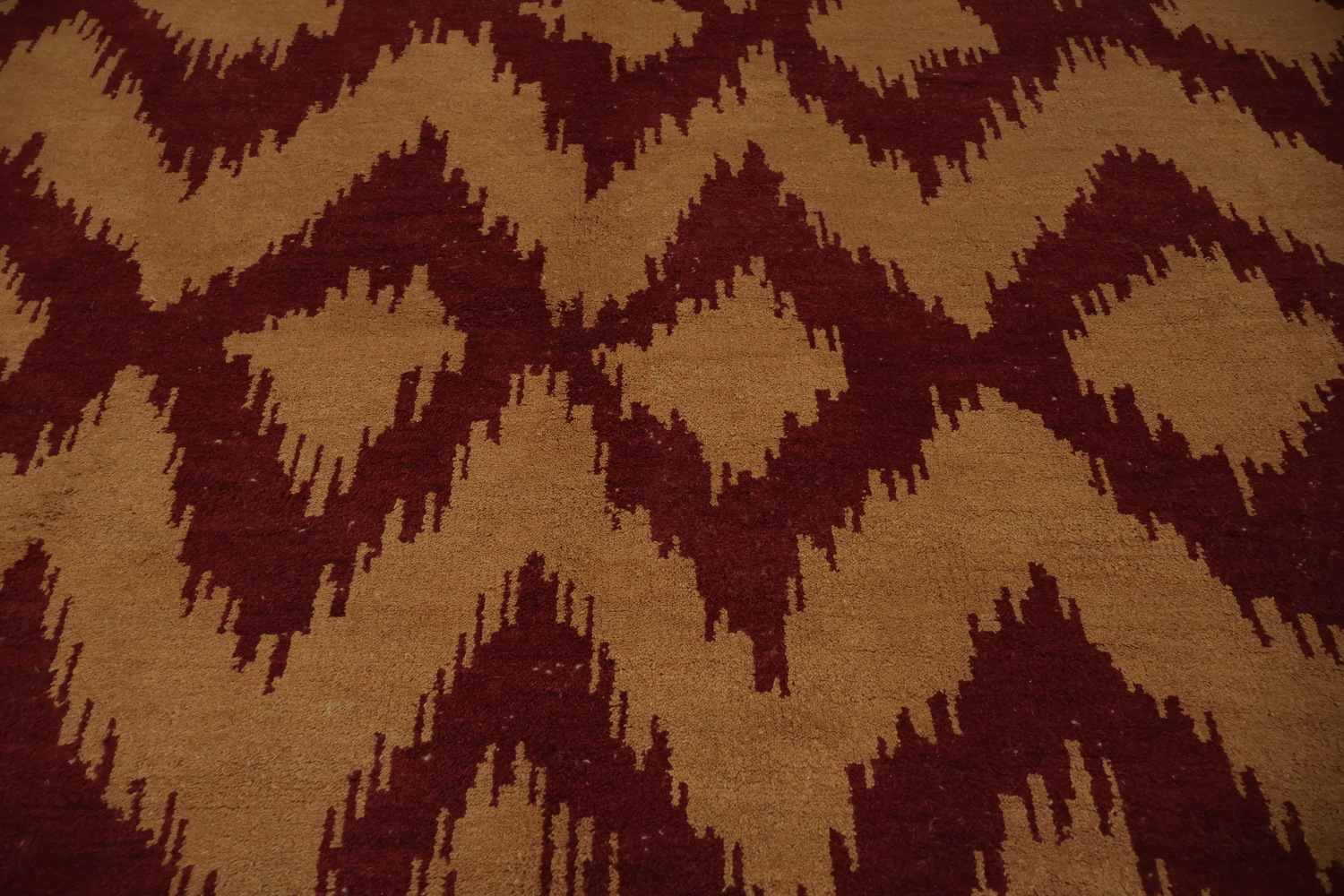 Ikat Patterned Moroccan Large Rug 10x14 for Modern Homes