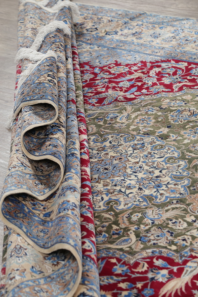 Red Antique Floral Nain Persian Area Rug 10X14