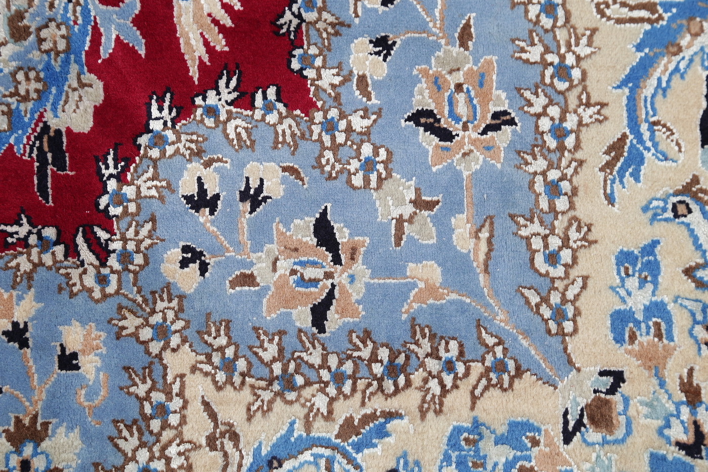 Red Antique Floral Nain Persian Area Rug 10X14