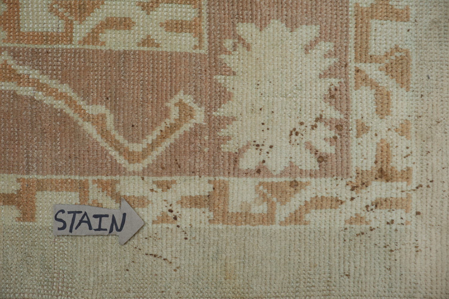 Vegetable Dye Oushak Turkish Hand-Knotted Area Rug 7x11