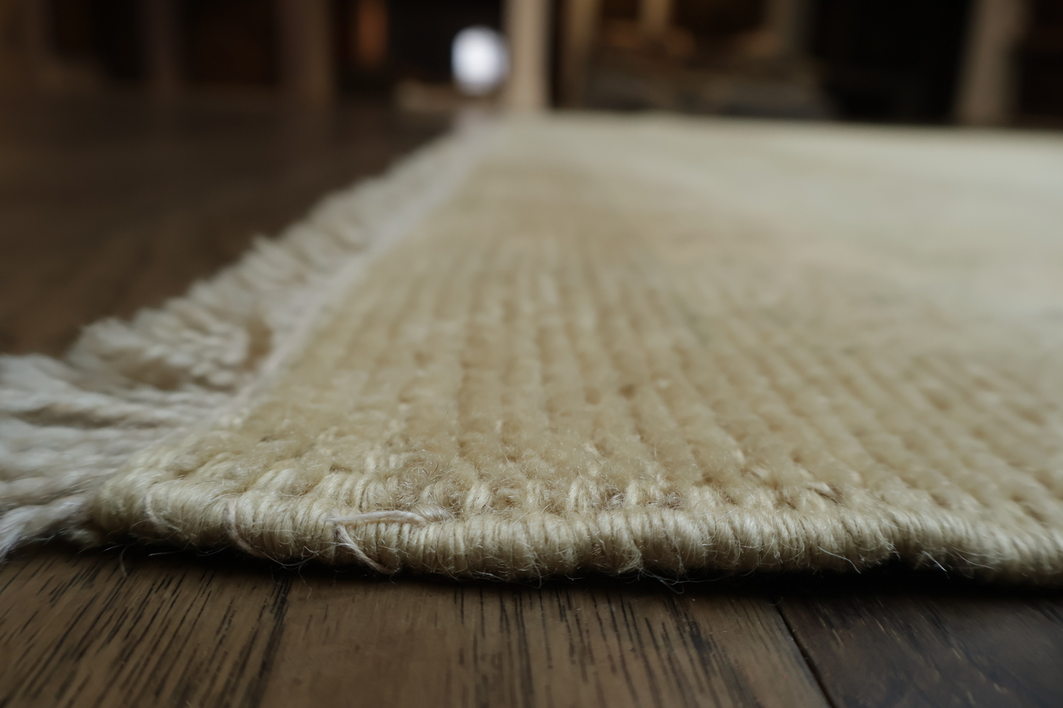 Vegetable Dye Antique Look Oushak Turkish Beige Green Patterned Area Rug 9x13