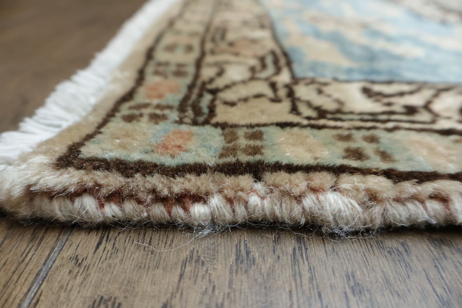Refined Blue and Beige Heriz Serapi Persian Rug 6x10