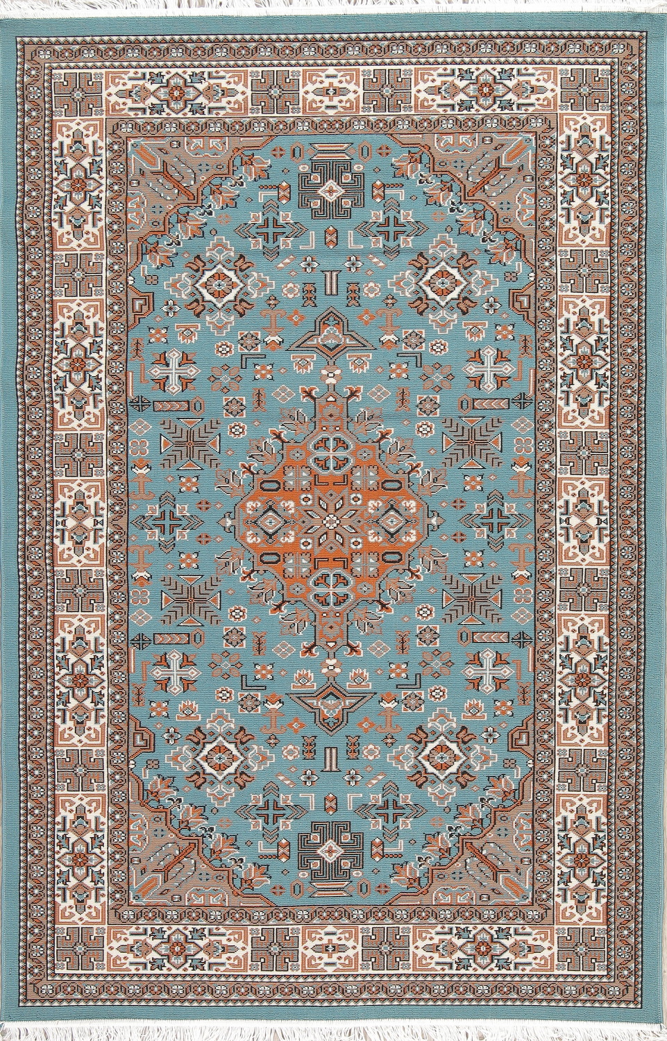 Floral Teal Blue Kilim Shiraz Turkish Oriental 5x7 Area Rug