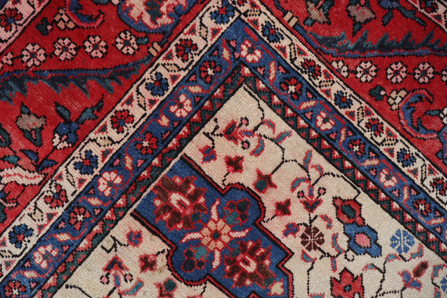 Antique Heriz Persian Living Room Wool Rug 8x11