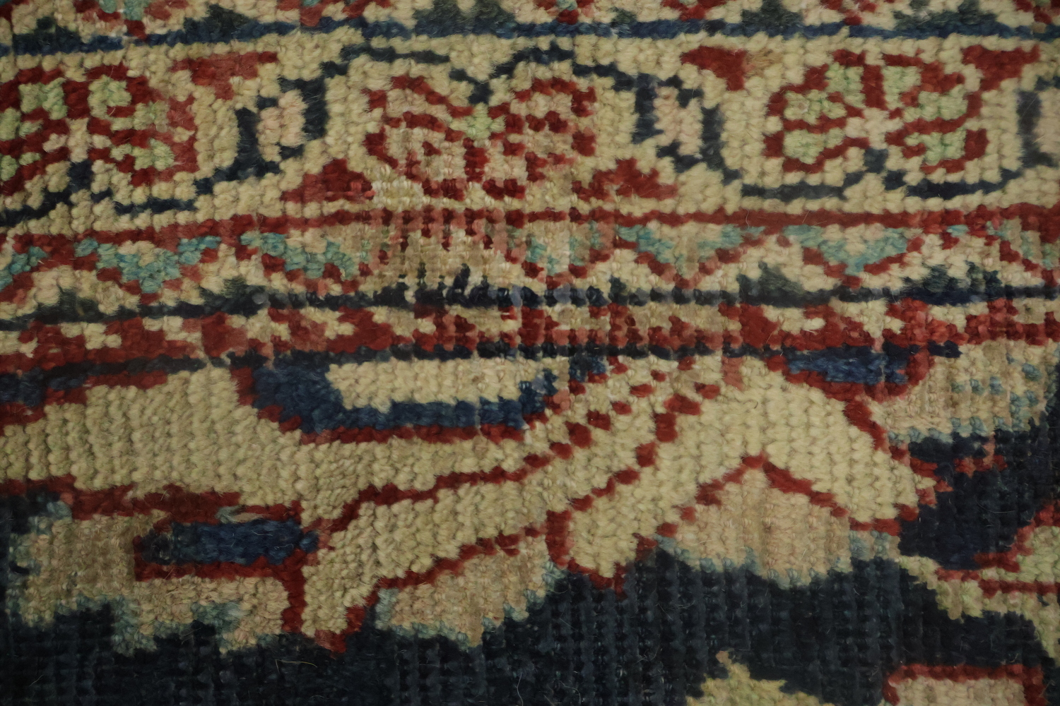 Antique Navy Blue Sultanabad Persian Runner Rug 5x9