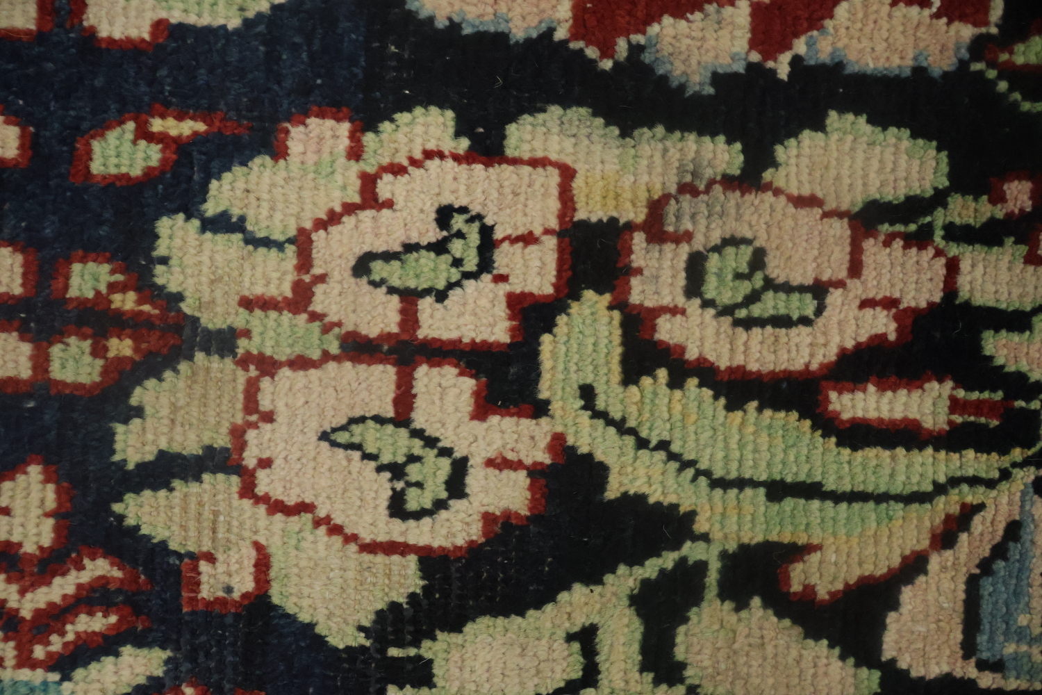 Antique Navy Blue Sultanabad Persian Runner Rug 5x9