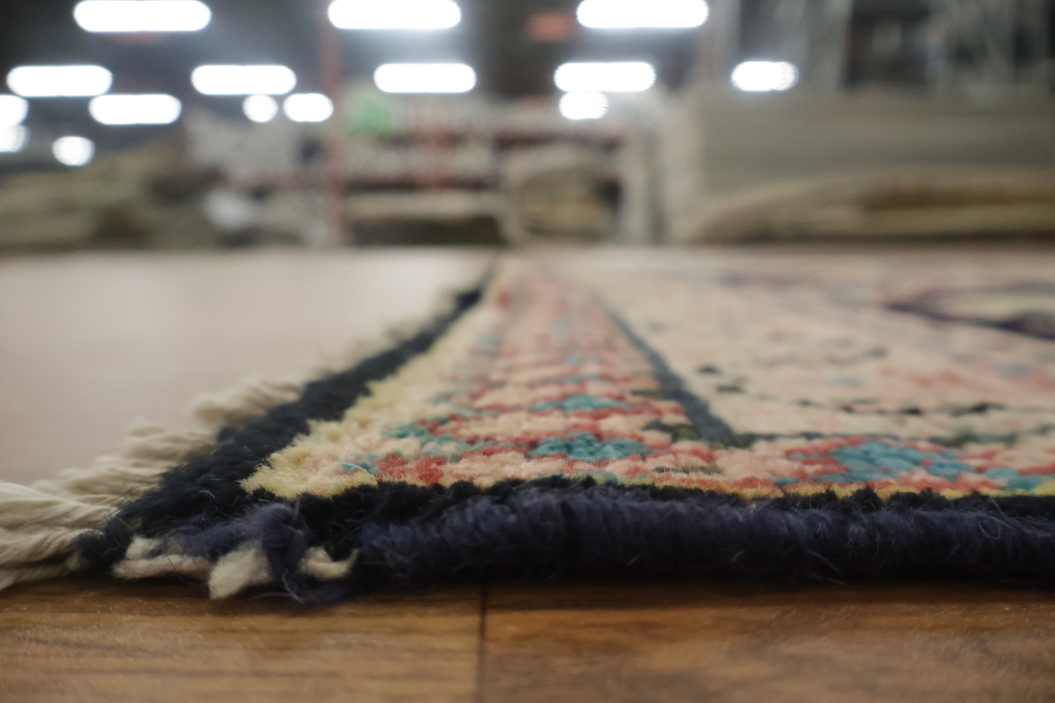 Antique Navy Blue Sultanabad Persian Runner Rug 5x9