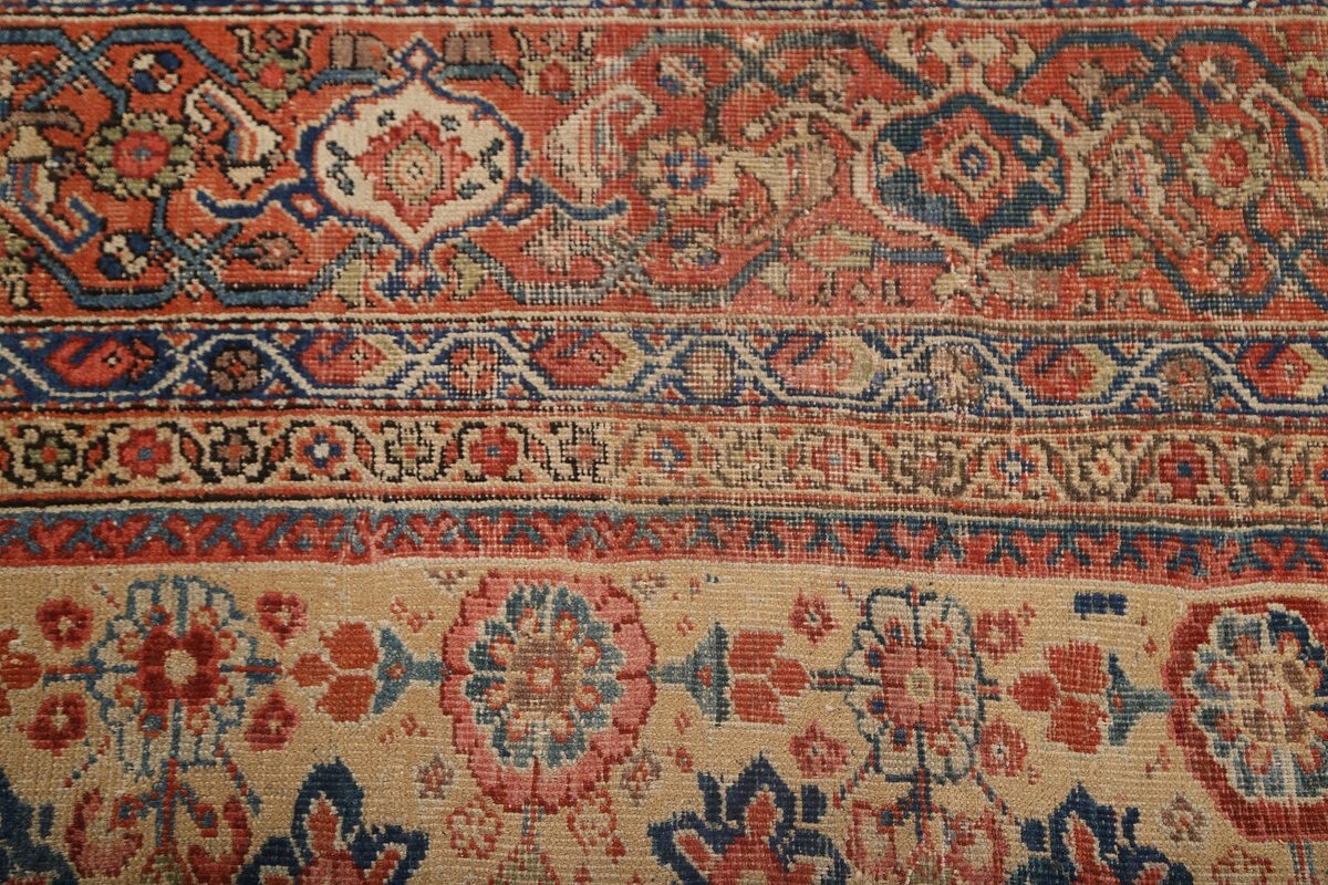 Pre-1900 Antique Sultanabad Large Persian Rug 9x20