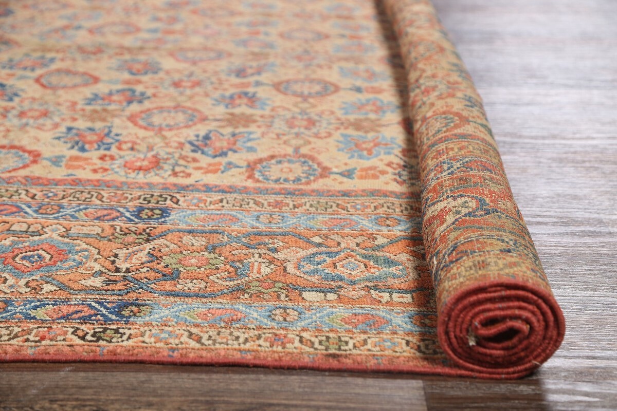 Pre-1900 Antique Sultanabad Large Persian Rug 9x20