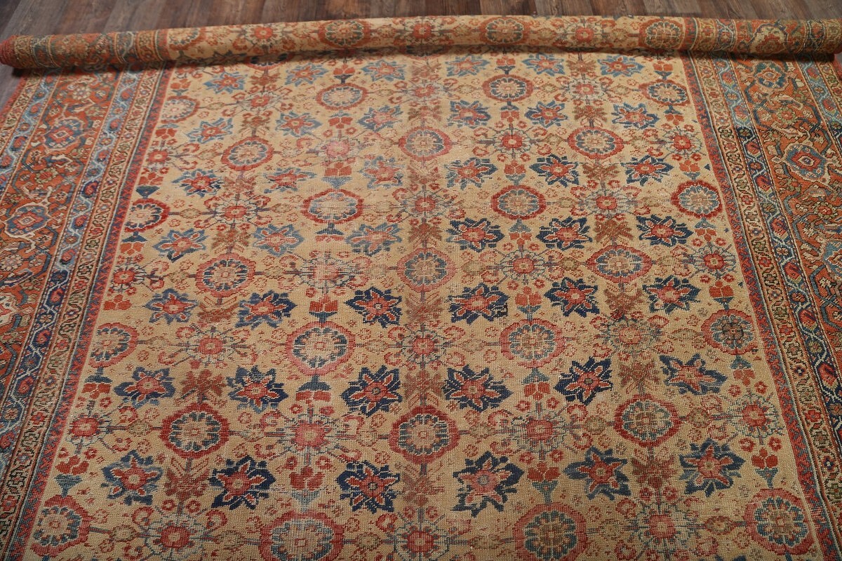 Pre-1900 Antique Sultanabad Large Persian Rug 9x20