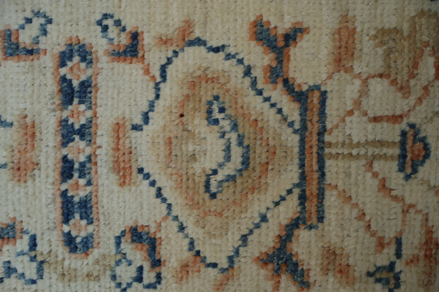 Classic Oushak Turkish Beige and Blue Tones Traditional Area Rug
