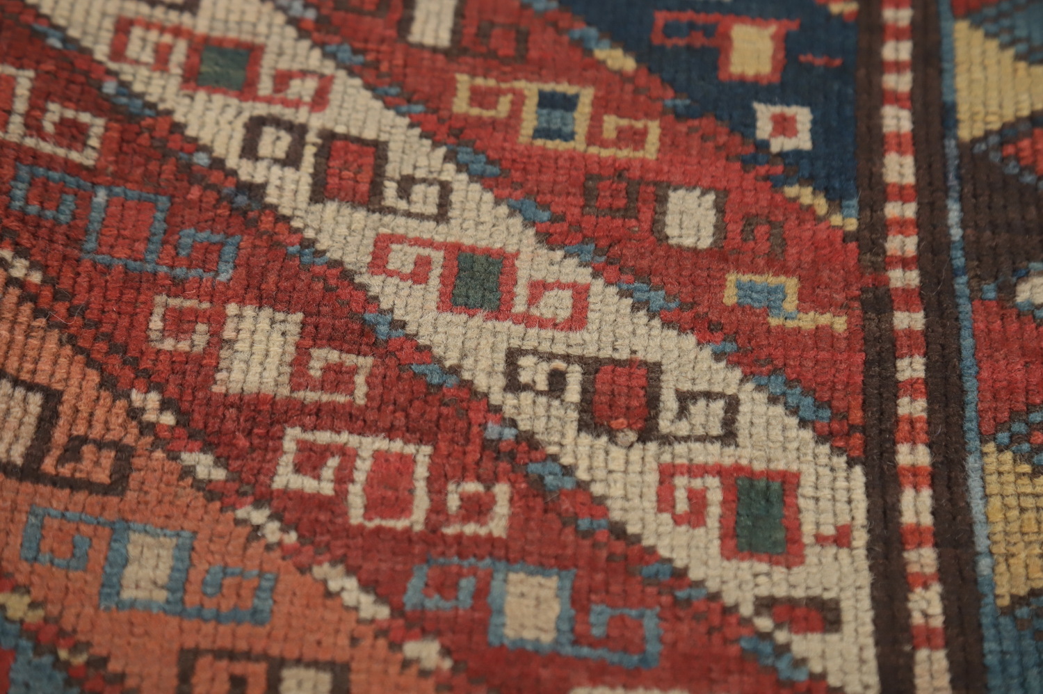 Pre-1900 Antique Kazak Caucasian Vegetable Dye Rug 4x8
