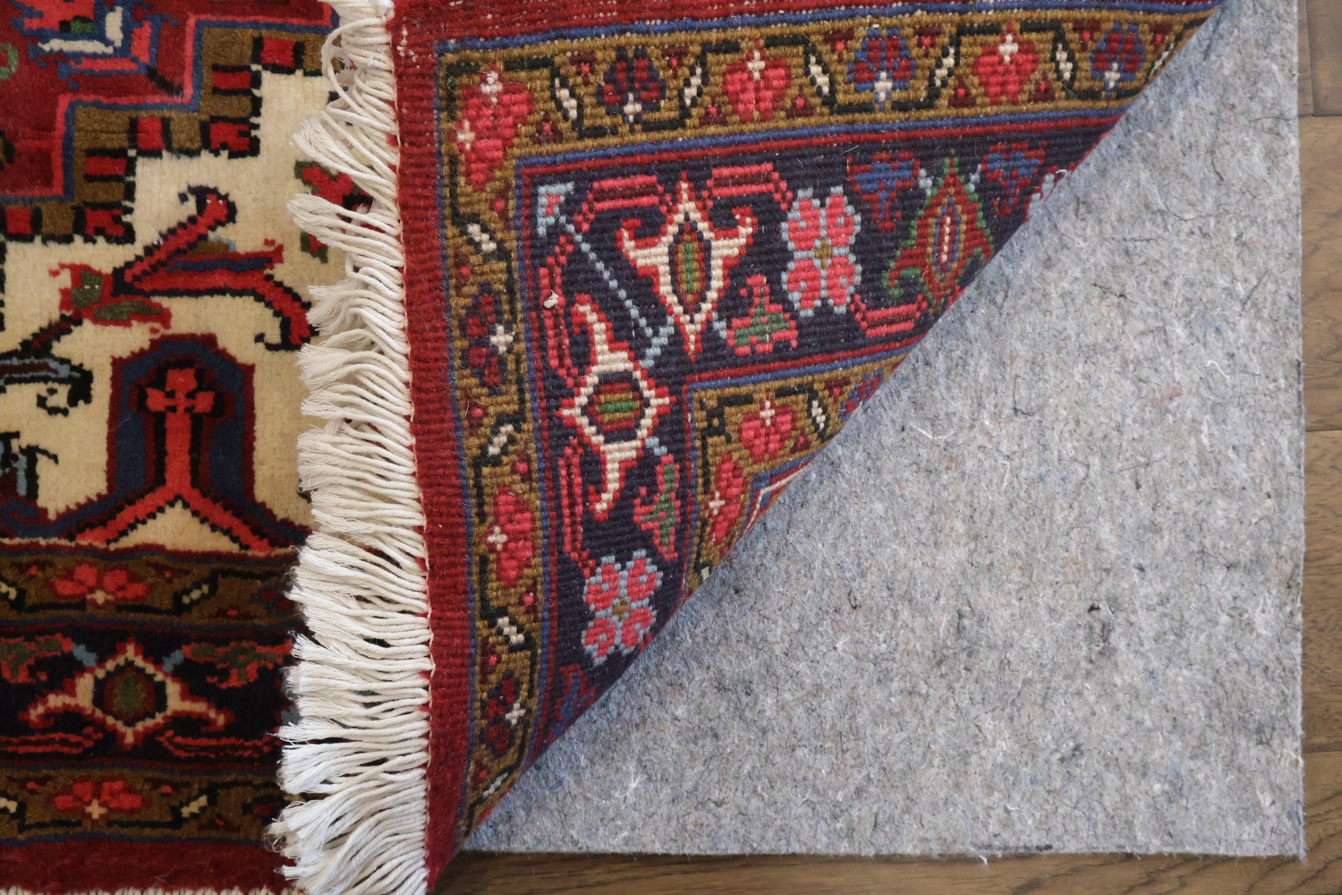 New Geometric Red Heriz Persian Area Rug 5x6