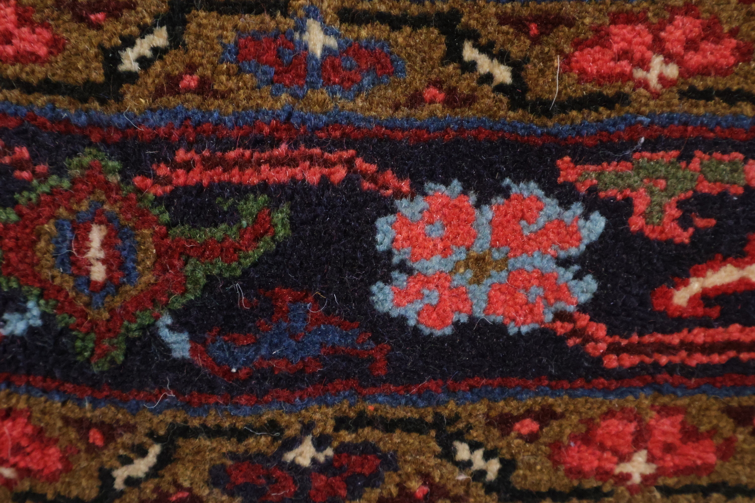 New Geometric Red Heriz Persian Area Rug 5x6