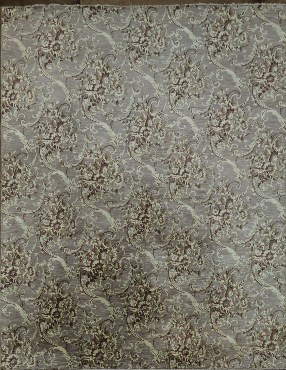 Classic Paisley Design Taupe Brown Rug Perfect for Traditional Living Rooms 9x12