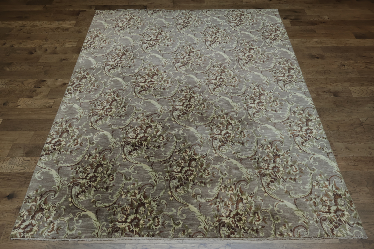 Classic Paisley Design Taupe Brown Rug Perfect for Traditional Living Rooms 9x12