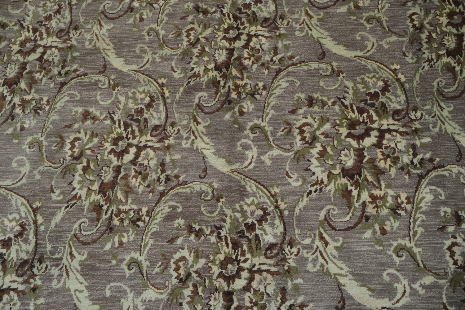 Classic Paisley Design Taupe Brown Rug Perfect for Traditional Living Rooms 9x12