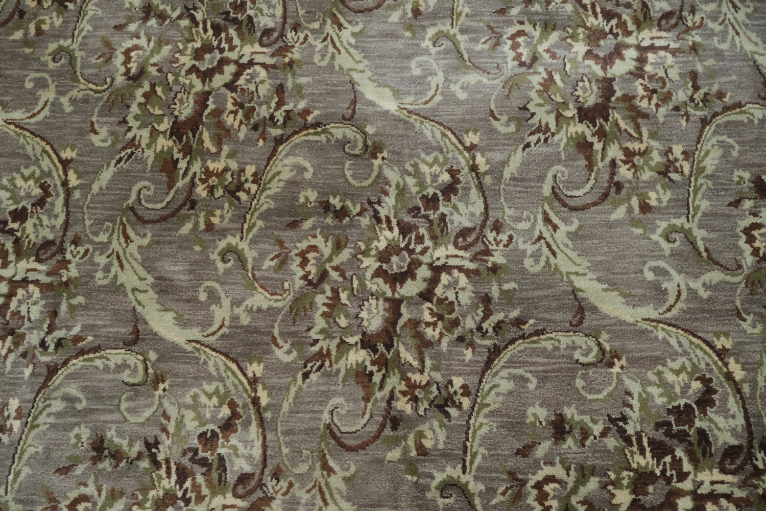 Classic Paisley Design Taupe Brown Rug Perfect for Traditional Living Rooms 9x12