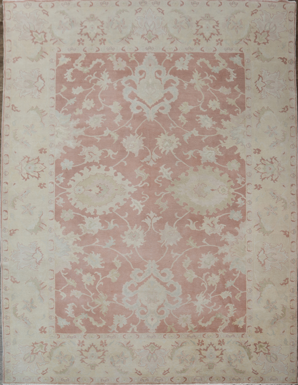 Vegetable Dye Rust Oushak Egyptian Area Rug 9x12
