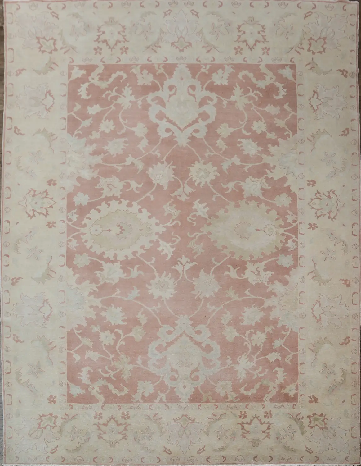 Vegetable Dye Rust Oushak Egyptian Area Rug 9x12