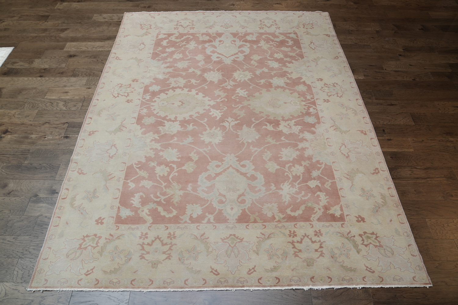 Vegetable Dye Rust Oushak Egyptian Area Rug 9x12