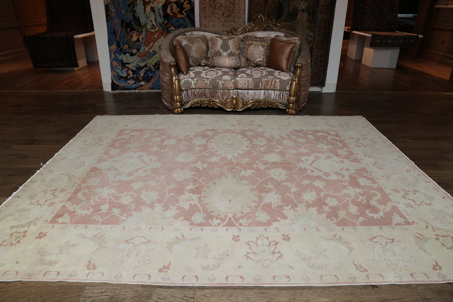 Vegetable Dye Rust Oushak Egyptian Area Rug 9x12