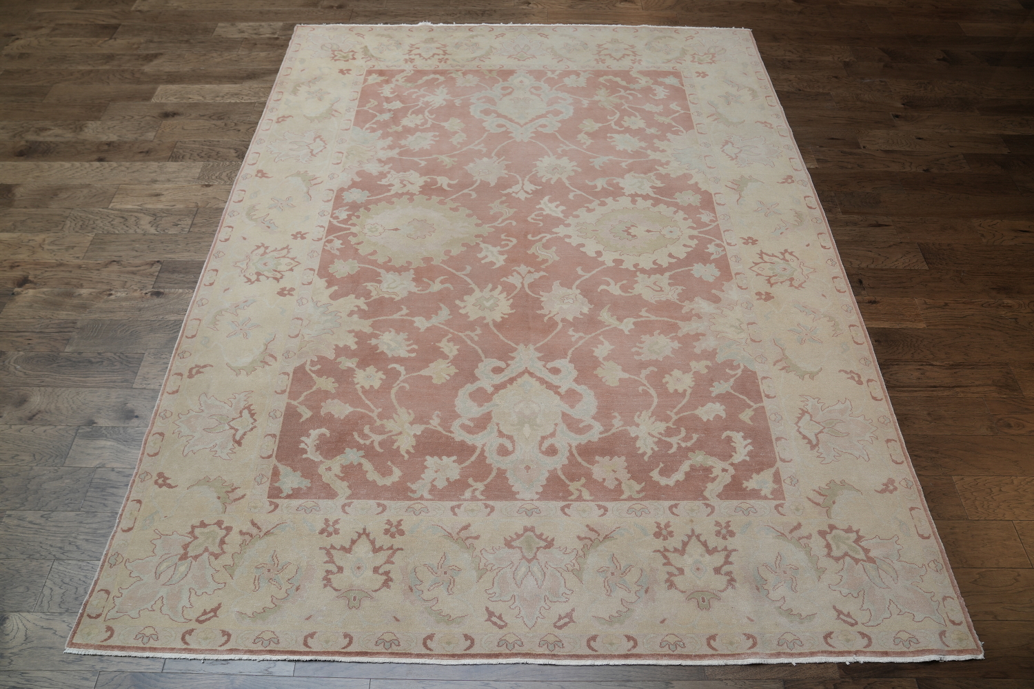 Vegetable Dye Rust Oushak Egyptian Area Rug 9x12