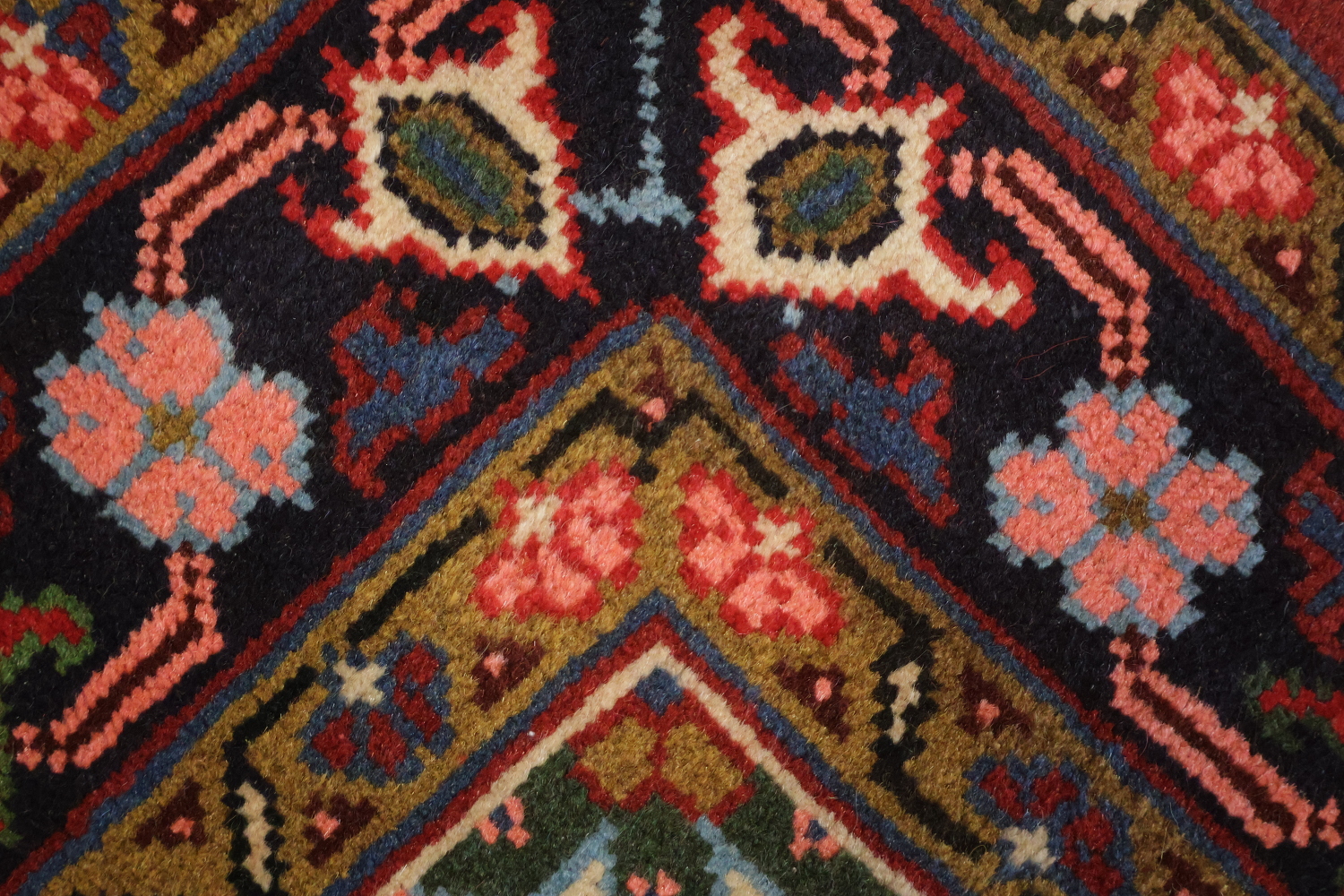 New Geometric Red Heriz Persian Wool Rug 5x6