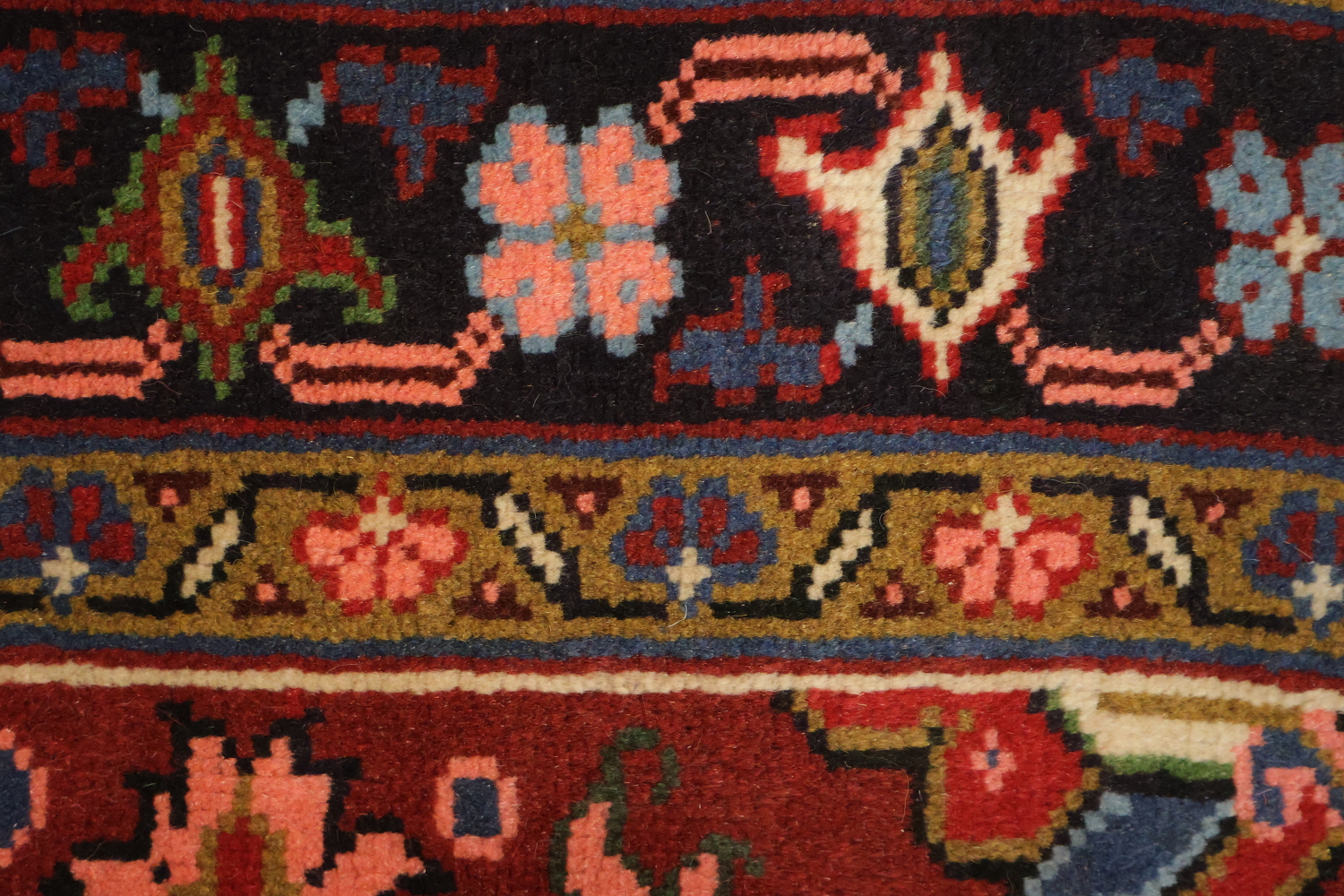 New Geometric Red Heriz Persian Wool Rug 5x6