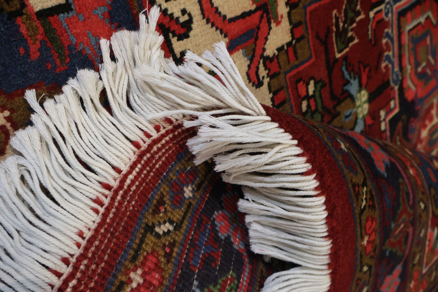 Brand New Geometric Red Heriz Persian Area Rug 5x6