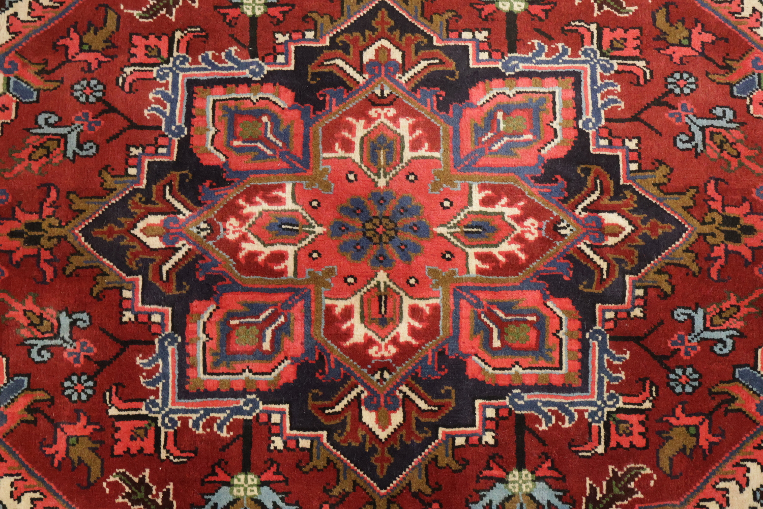 Brand New Geometric Red Heriz Persian Area Rug 5x6