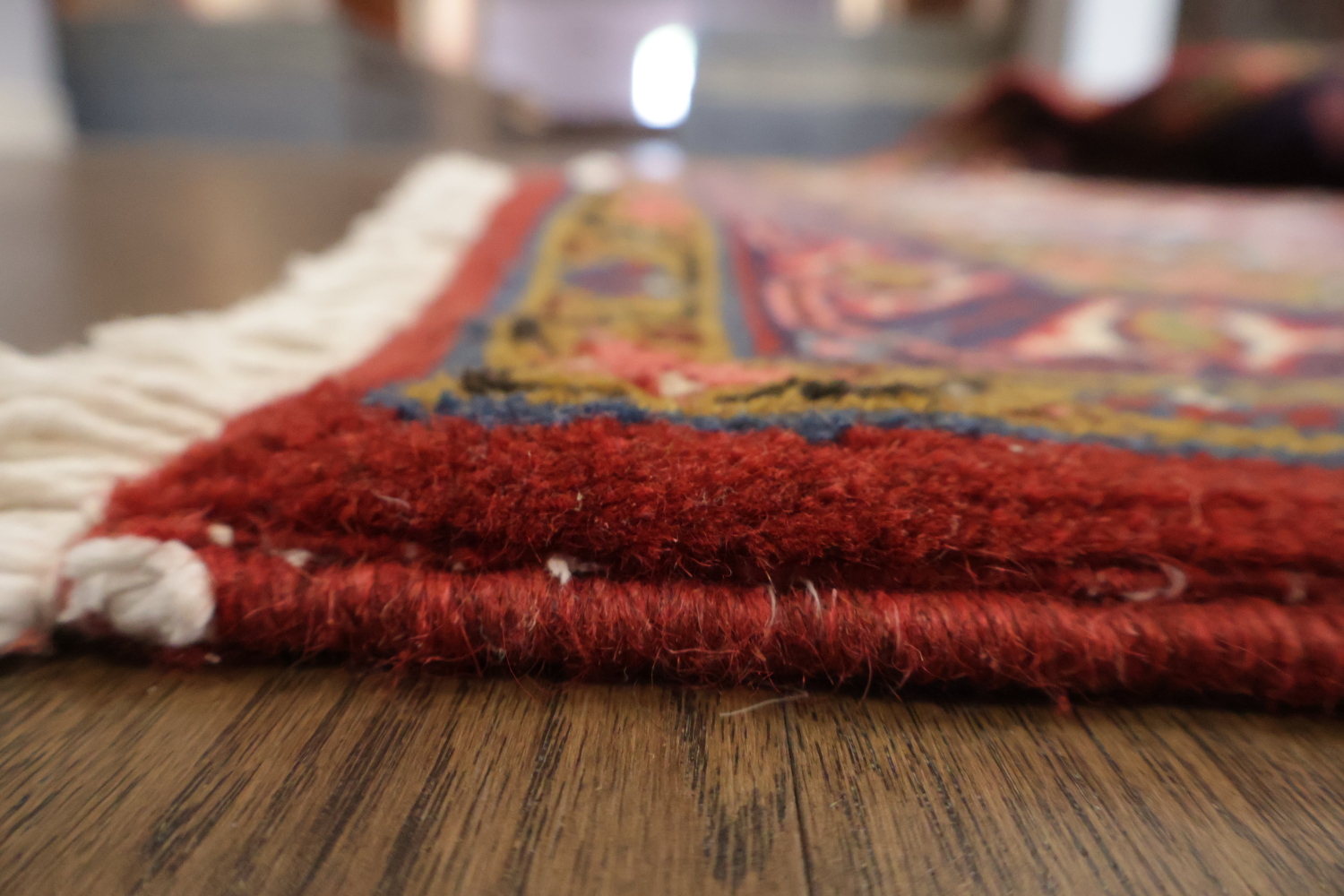 New Geometric Red Heriz Persian Wool Rug 5x6