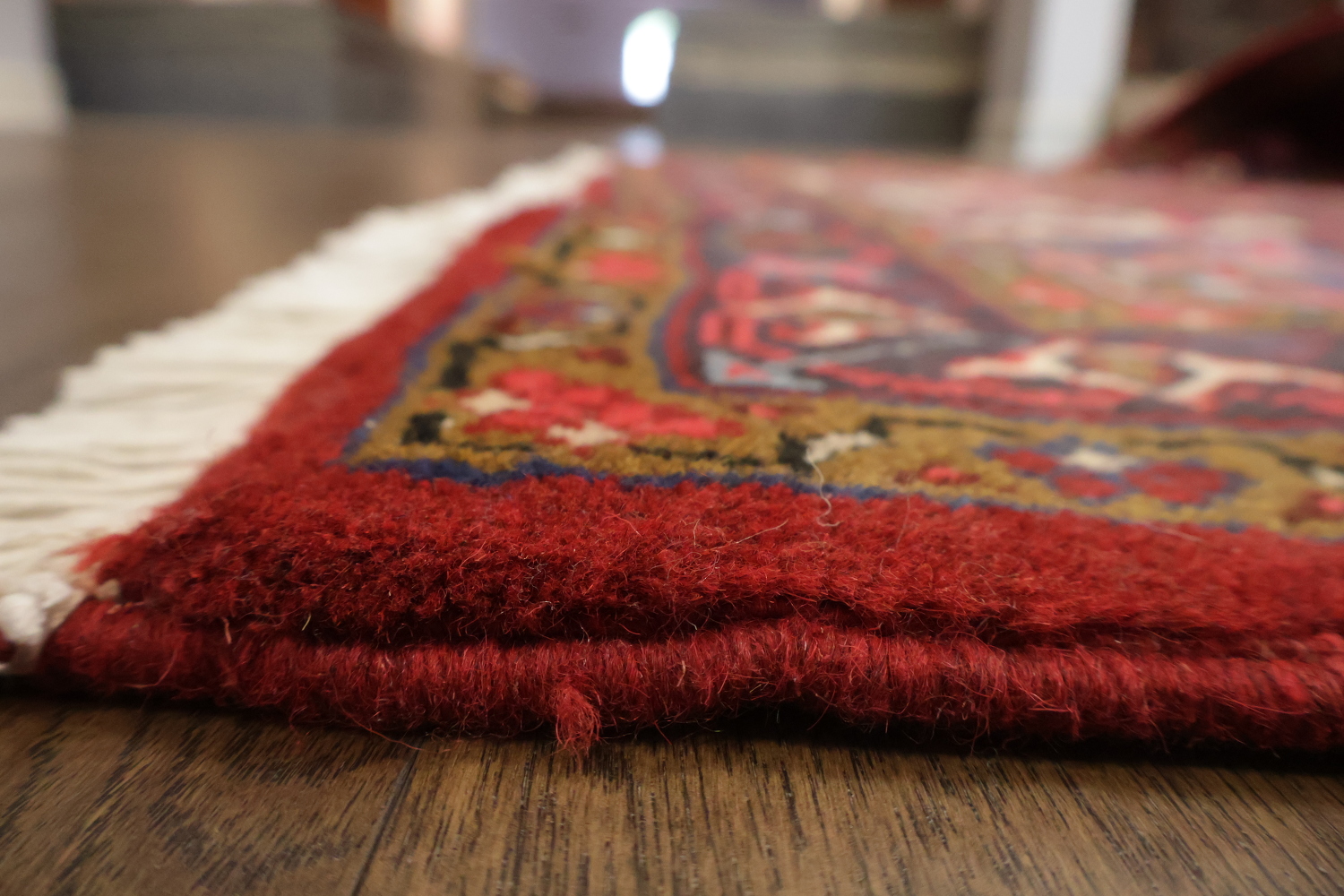New Geometric Red Heriz Persian Wool Rug 5x6