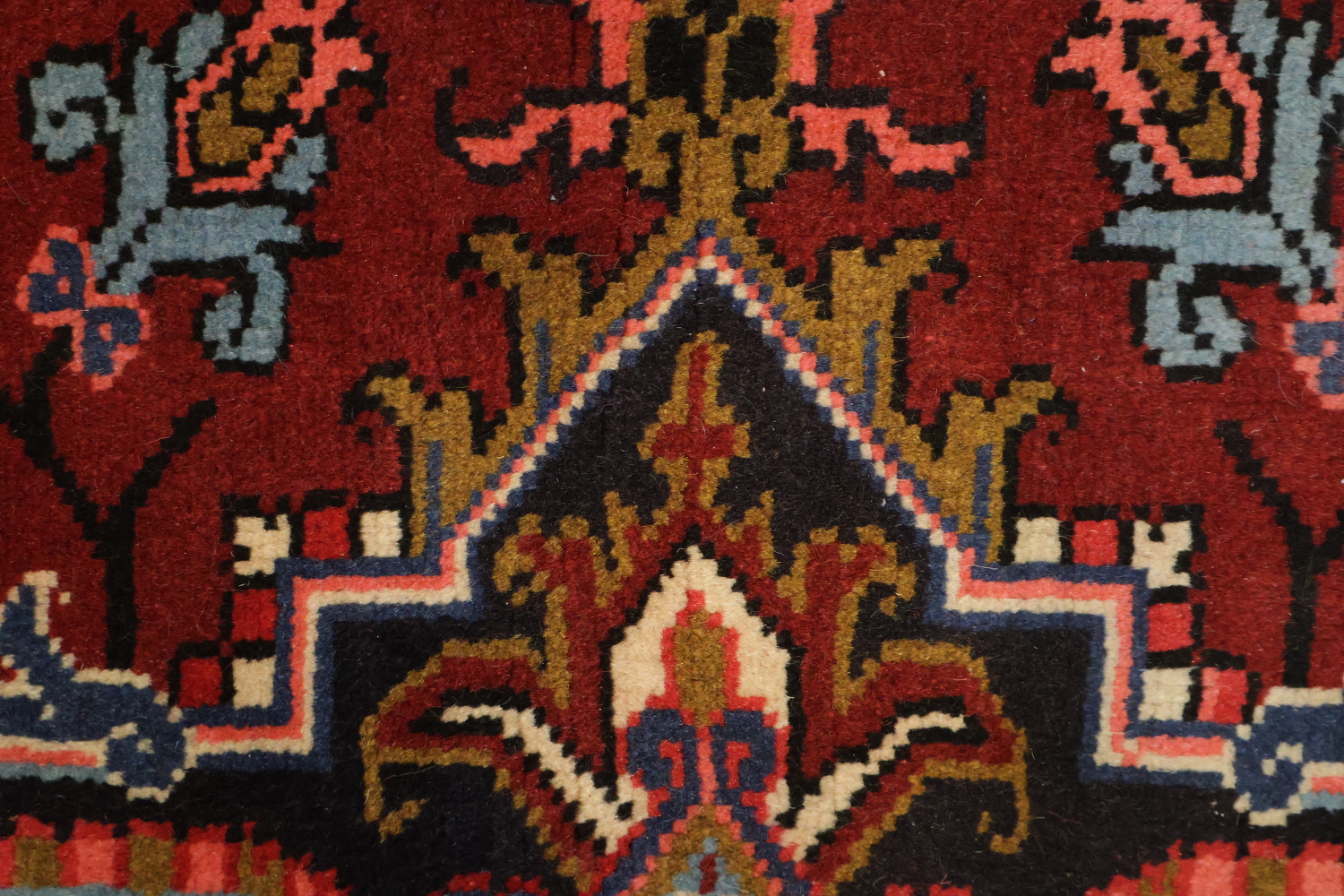 Brand New Geometric Red Heriz Persian Wool Rug 5x6