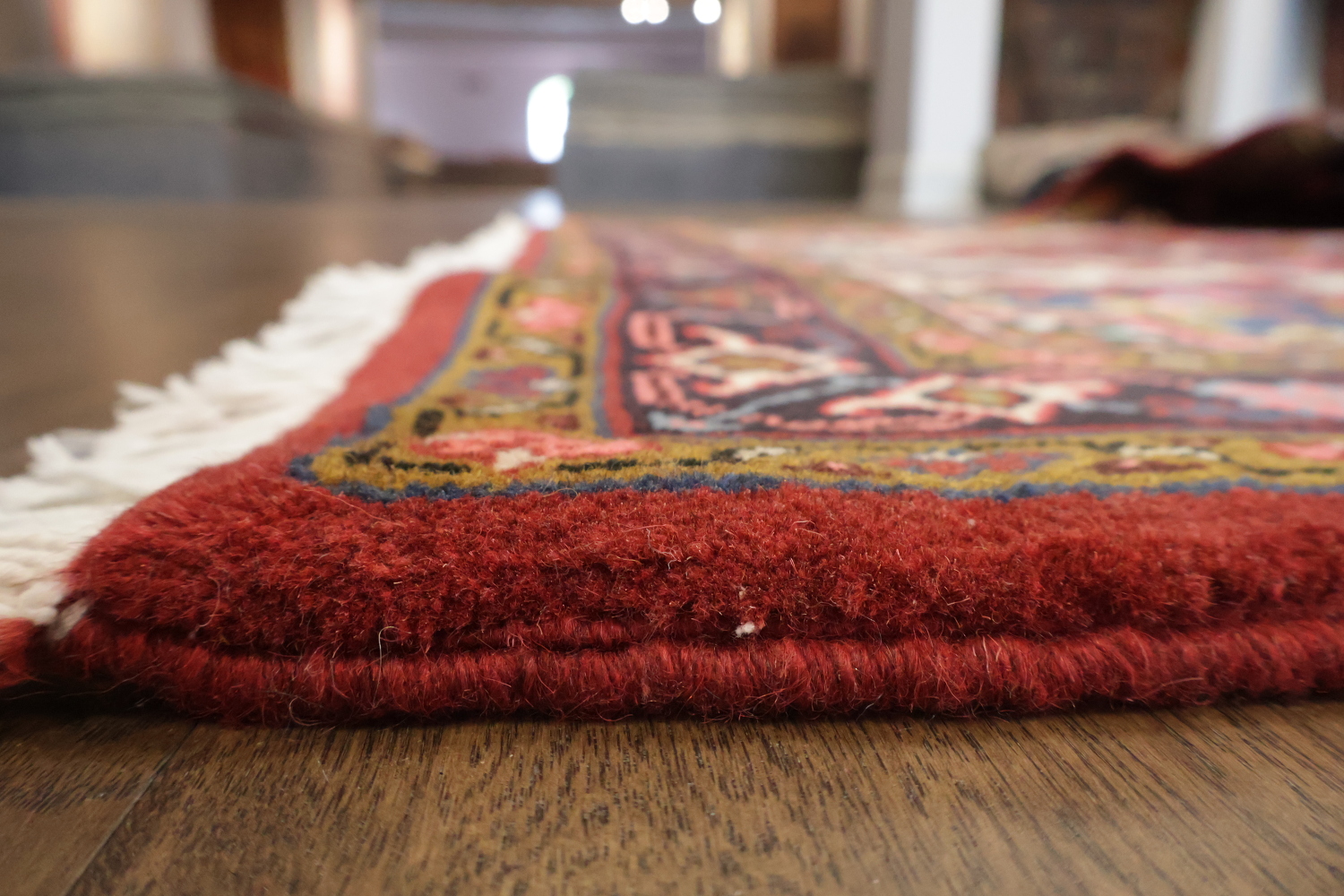 Brand New Geometric Red Heriz Persian Wool Rug 5x6