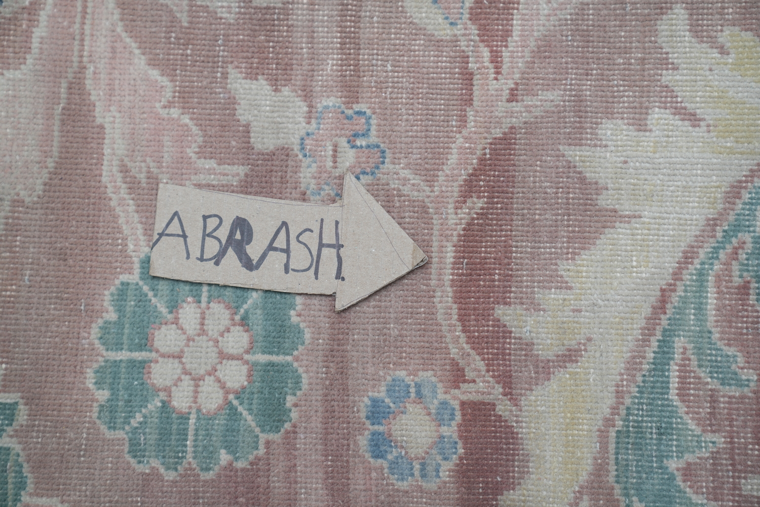 Antique Rust Floral Oushak Turkish Area Rug 9x12