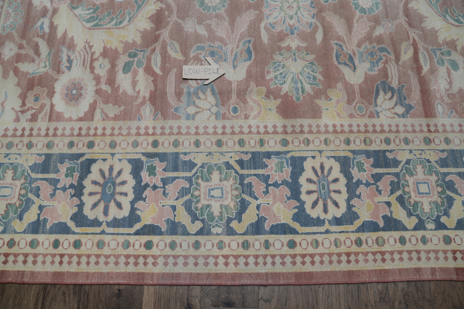 Antique Rust Floral Oushak Turkish Area Rug 9x12