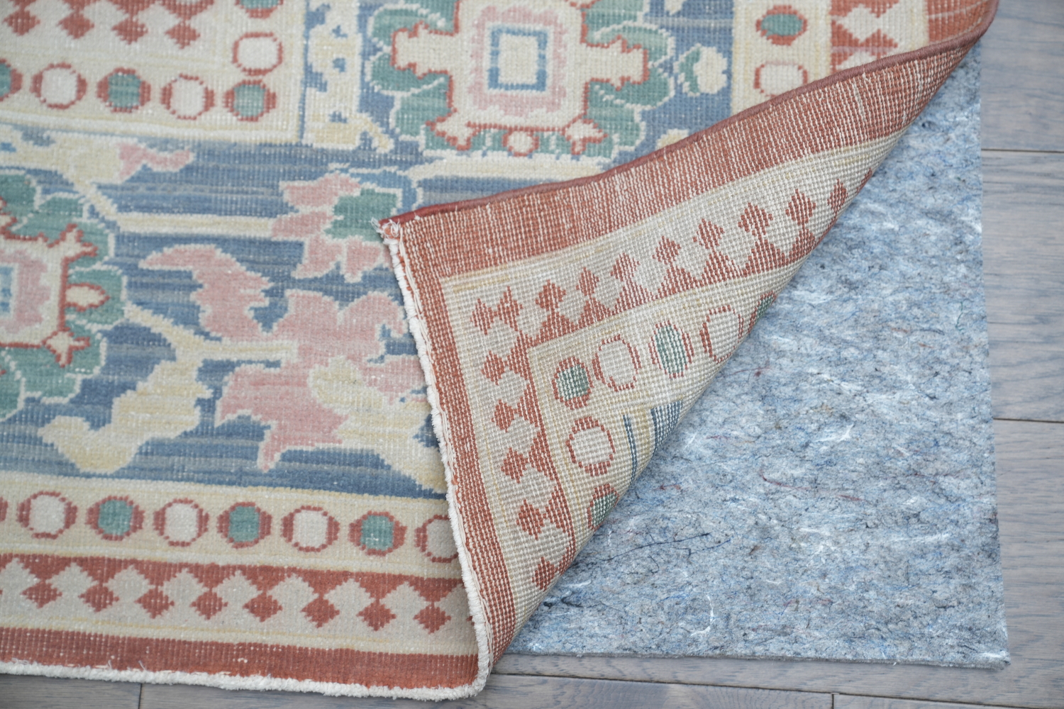 Antique Rust Floral Oushak Turkish Area Rug 9x12