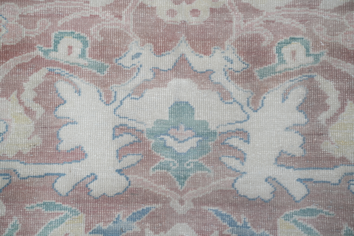 Antique Rust Floral Oushak Turkish Area Rug 9x12